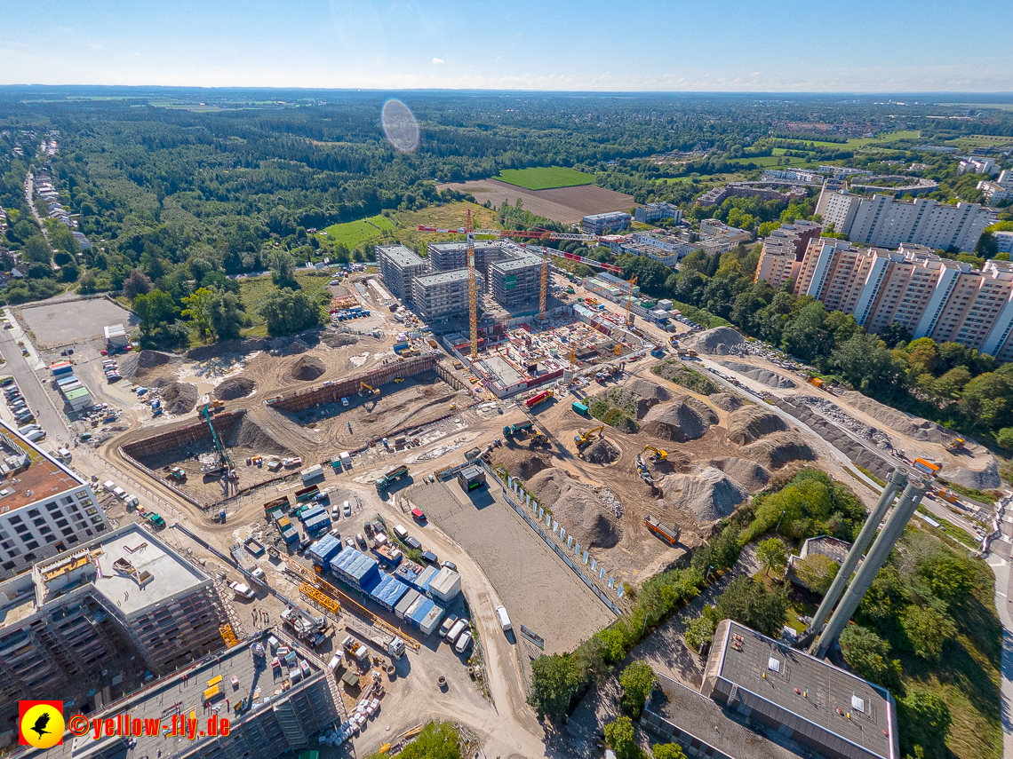 02.09.2023 - eine neue Baugrube auf dem Alexisquartier in Neuperlach